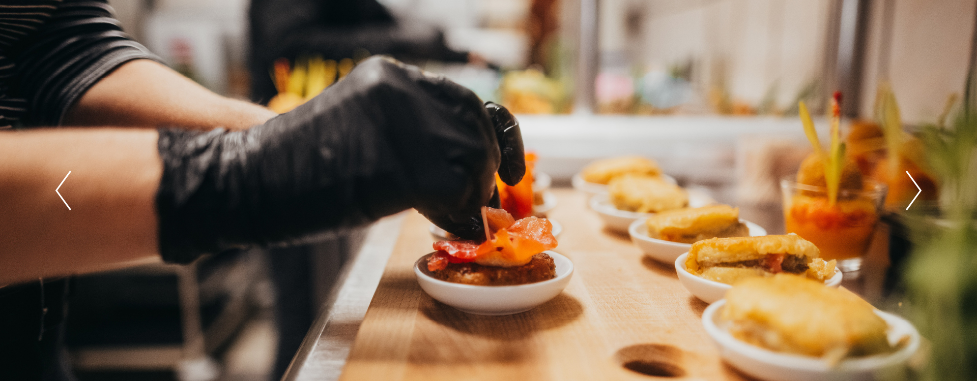 Zubereitung Catering Häppchen